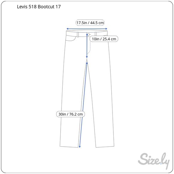 Levis 518 Womens Size 17 18 33 x 32 Dark Wash Super Low Rise Bootcut Denim Jeans - Picture 2 of 10